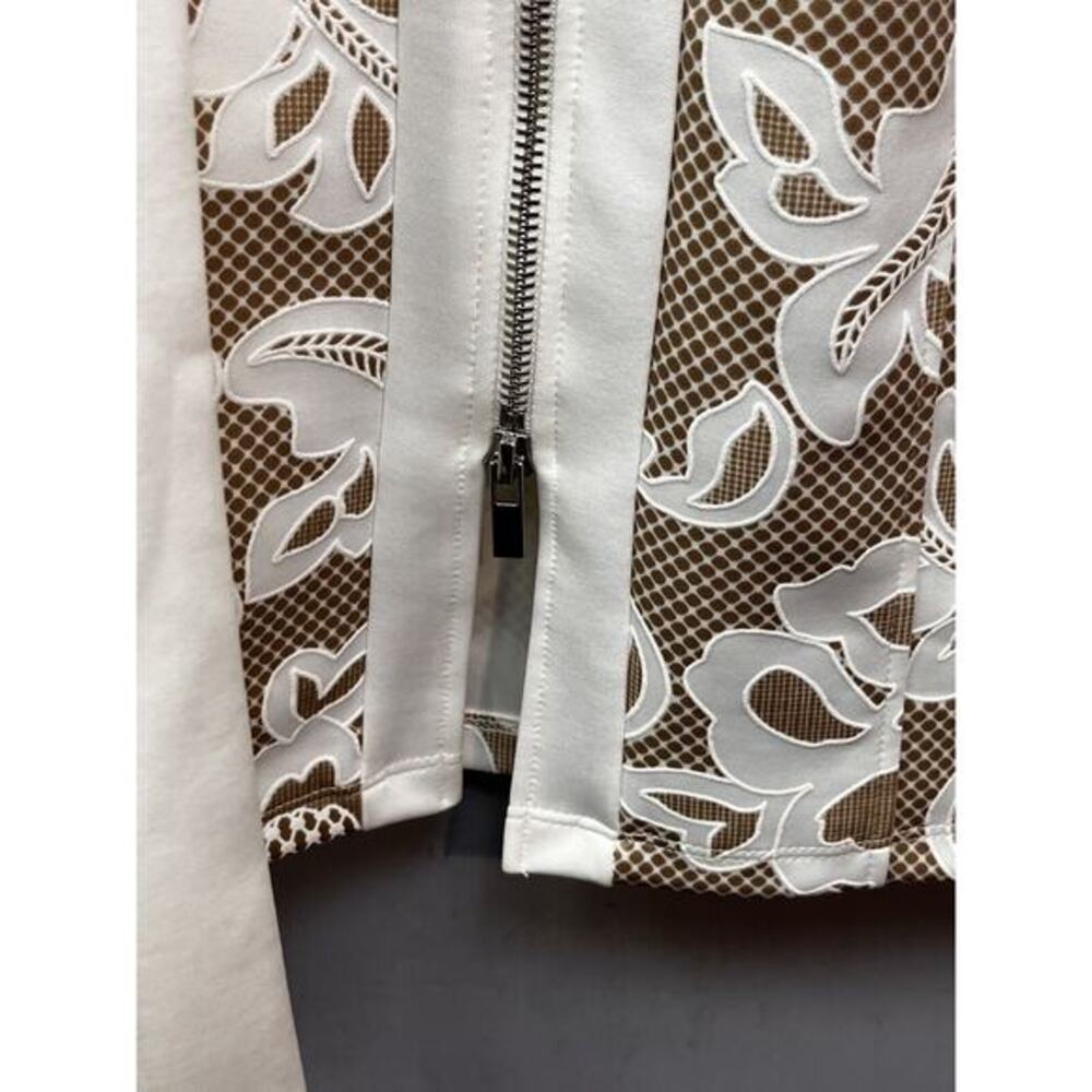 Kate & Lily Dress Womens Size 4 Ivory Full zip Belted Sheath Floral Office NEW - Picture 5 of 8